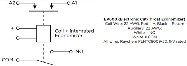 Schematic - TE Connectivity Kilovac EV600 High-Voltage Contactors